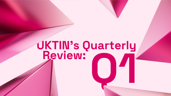 UKTIN quarterly review 01 text on pink background