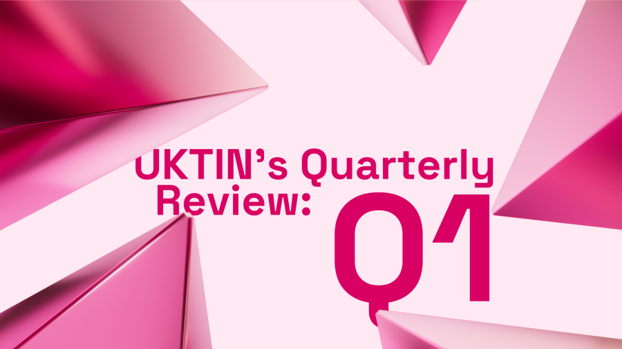 UKTIN quarterly review 01 text on pink background
