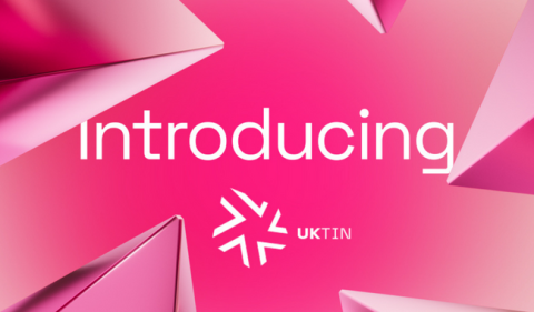 UKTIN logo and word introducing on pink background