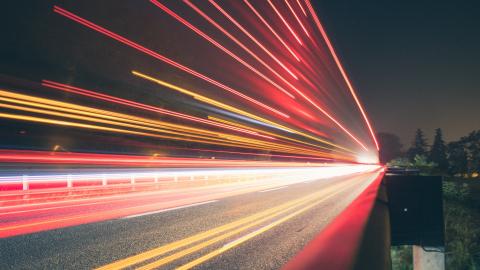 Abstract image of lights at night